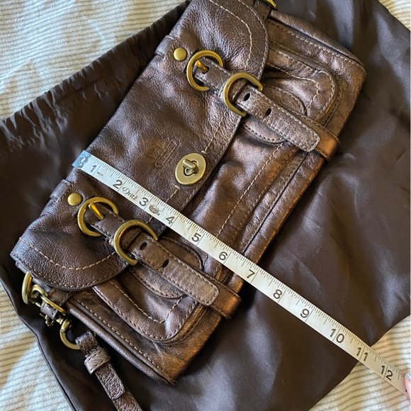 Coach Legacy leather large clutch in bronze - Picture 5 of 9